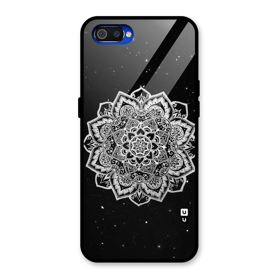 Beautiful Mandala Design Glass Back Case for Realme C2
