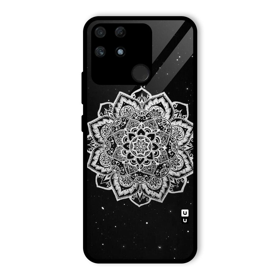 Beautiful Mandala Design Glass Back Case for Realme Narzo 50A