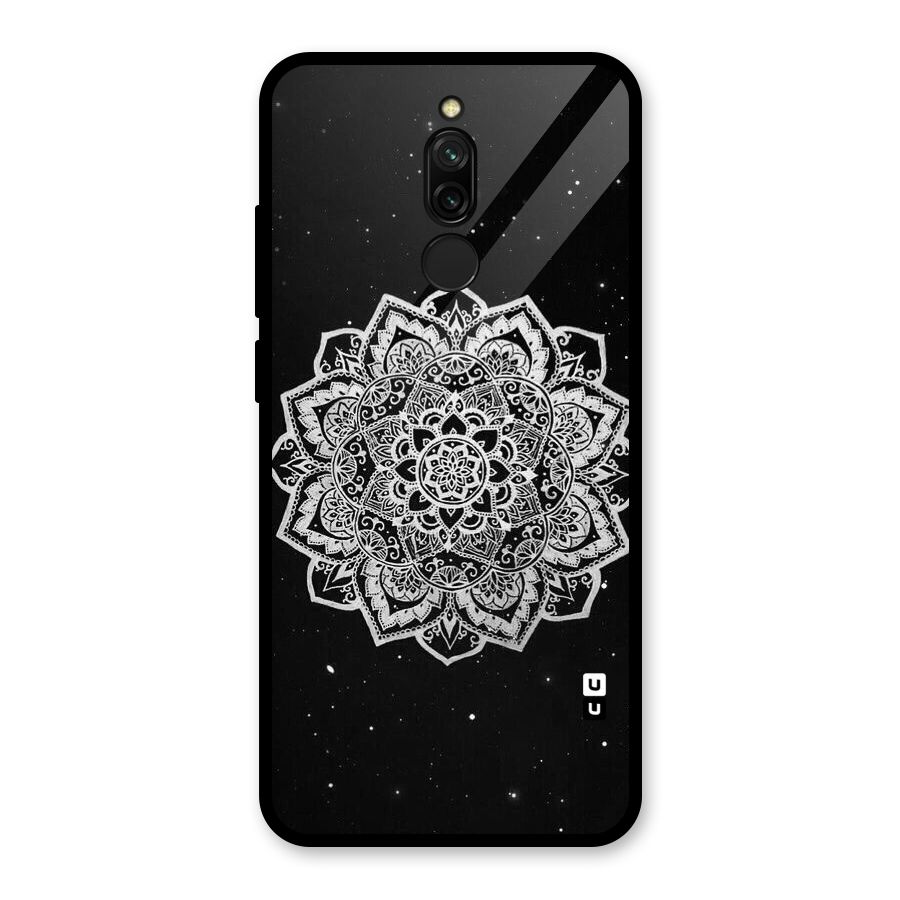 Beautiful Mandala Design Glass Back Case for Redmi 8