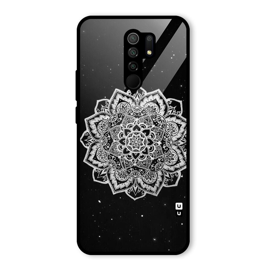 Beautiful Mandala Design Glass Back Case for Redmi 9 Prime