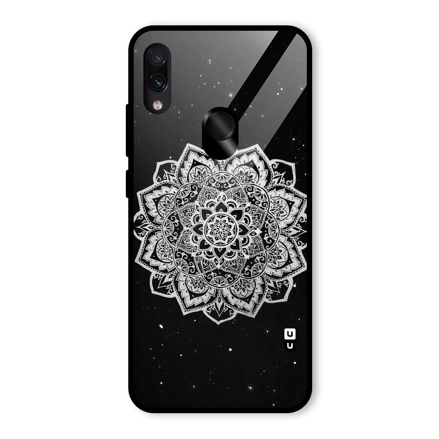 Beautiful Mandala Design Glass Back Case for Redmi Note 7 Pro