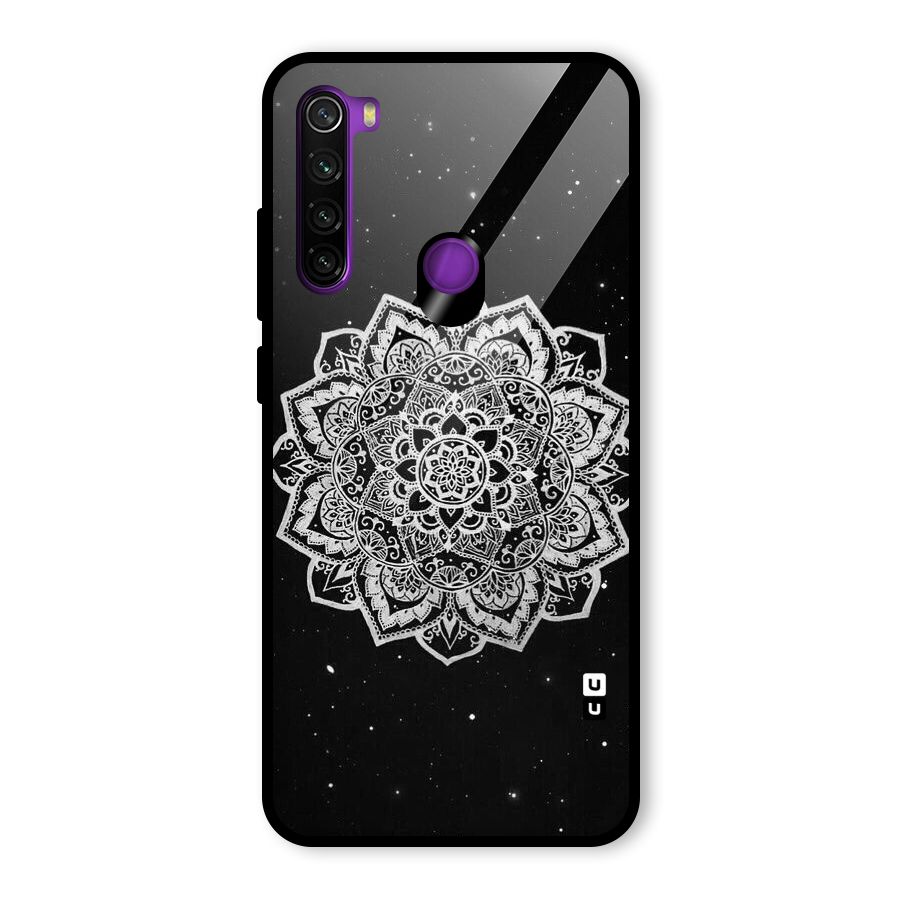 Beautiful Mandala Design Glass Back Case for Redmi Note 8