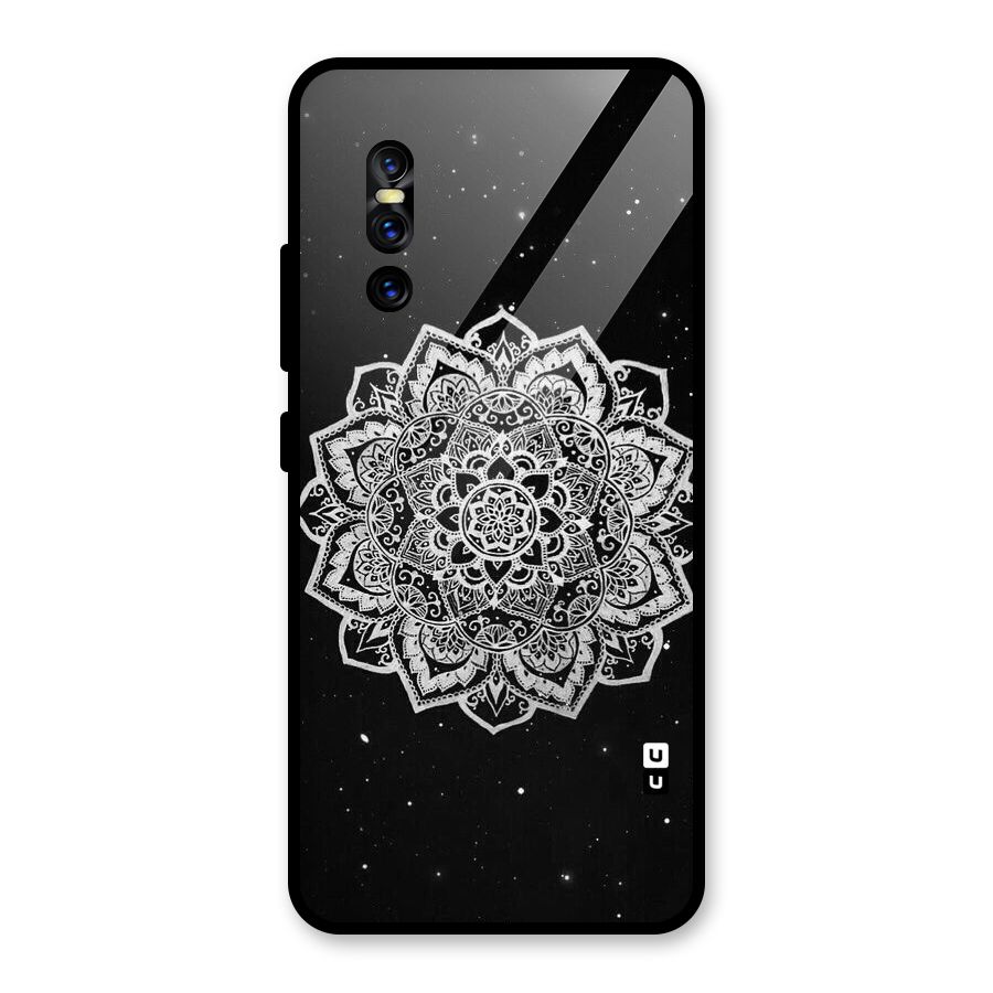 Beautiful Mandala Design Glass Back Case for Vivo V15 Pro