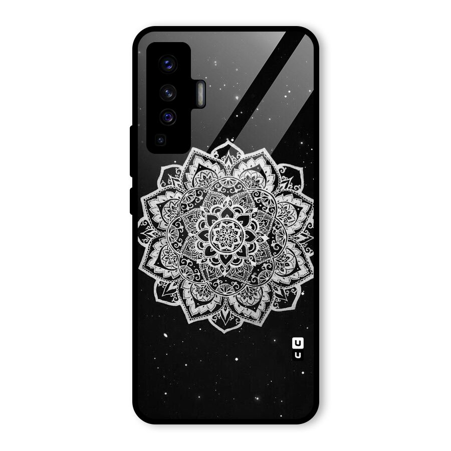 Beautiful Mandala Design Glass Back Case for Vivo X50