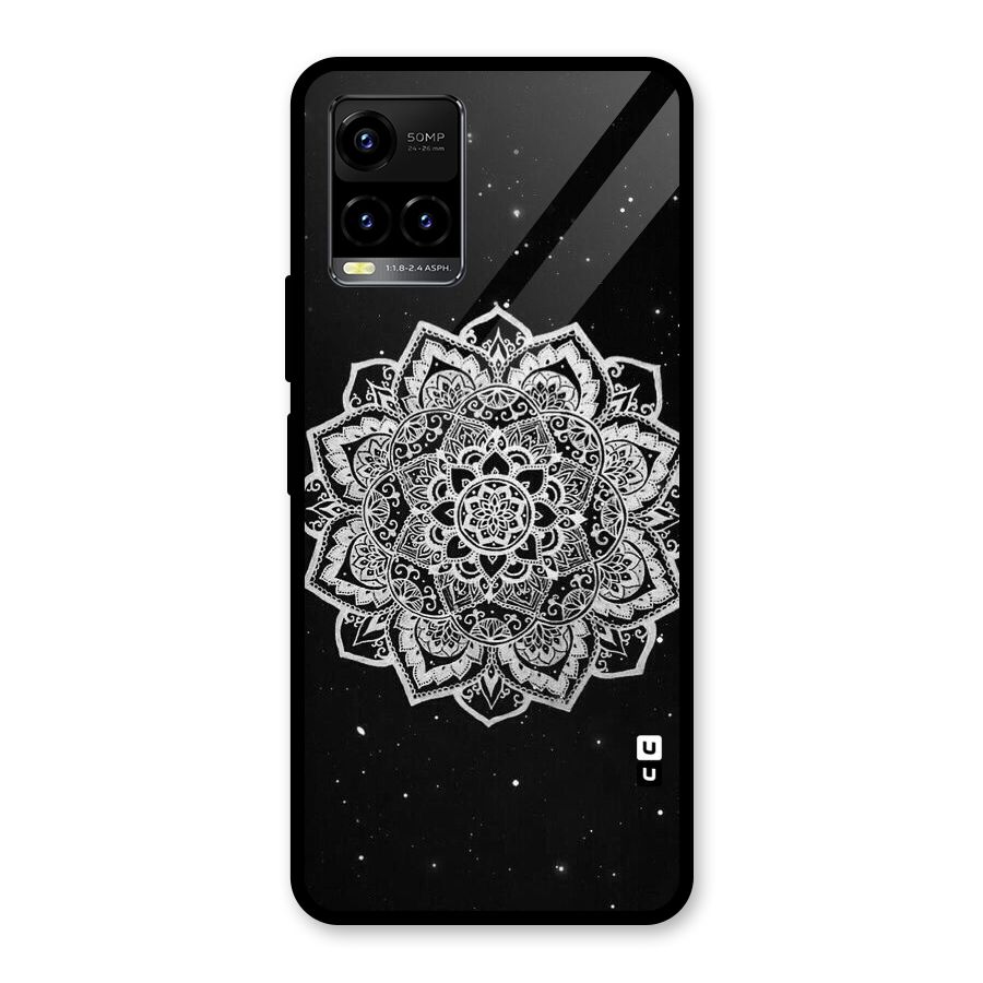 Beautiful Mandala Design Glass Back Case for Vivo Y21T
