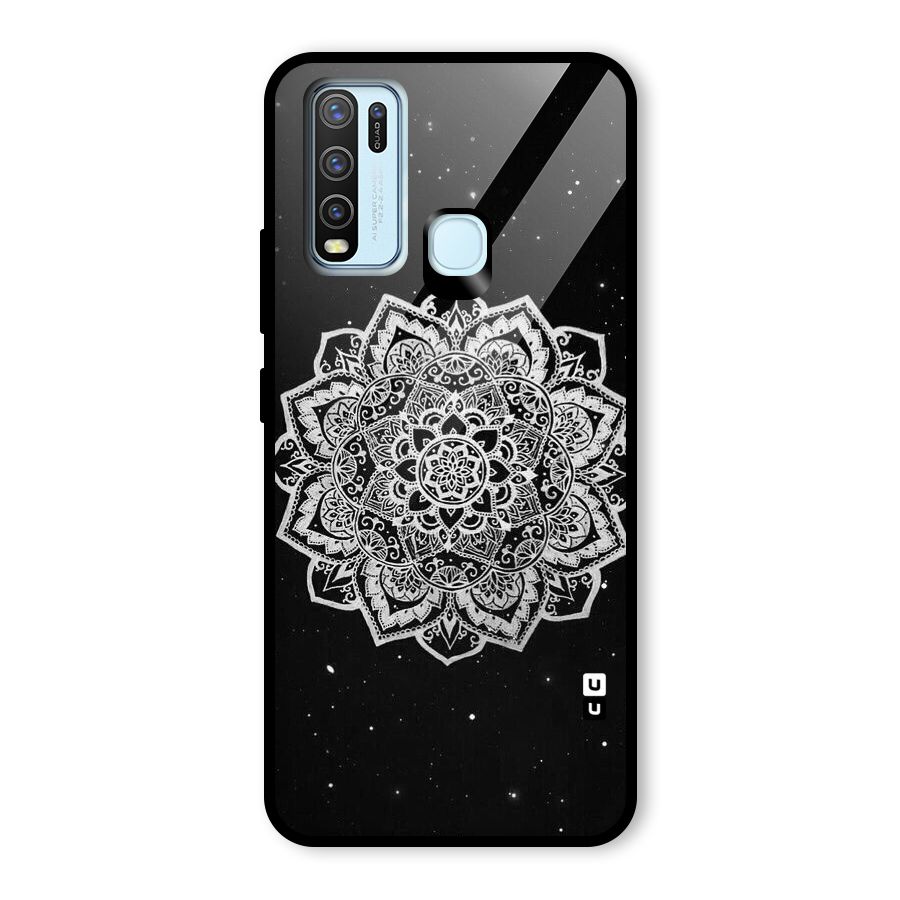 Beautiful Mandala Design Glass Back Case for Vivo Y30