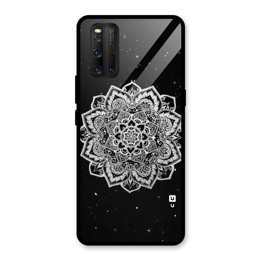 Beautiful Mandala Design Glass Back Case for Vivo iQOO 3