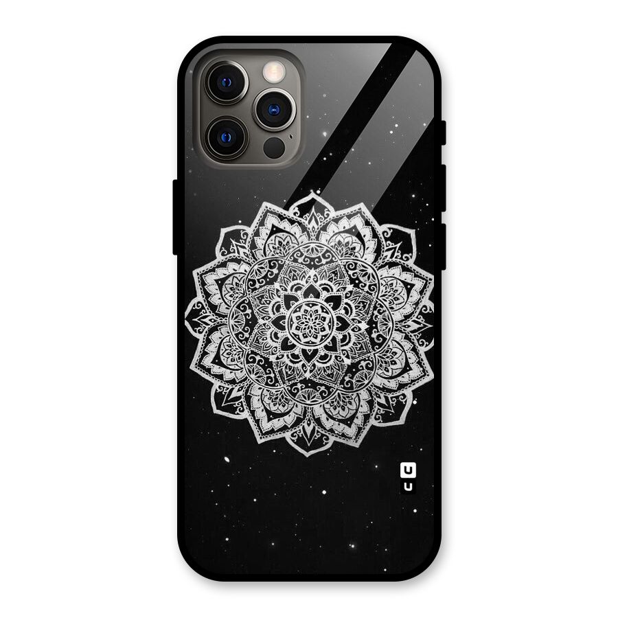 Beautiful Mandala Design Glass Back Case for iPhone 12 Pro