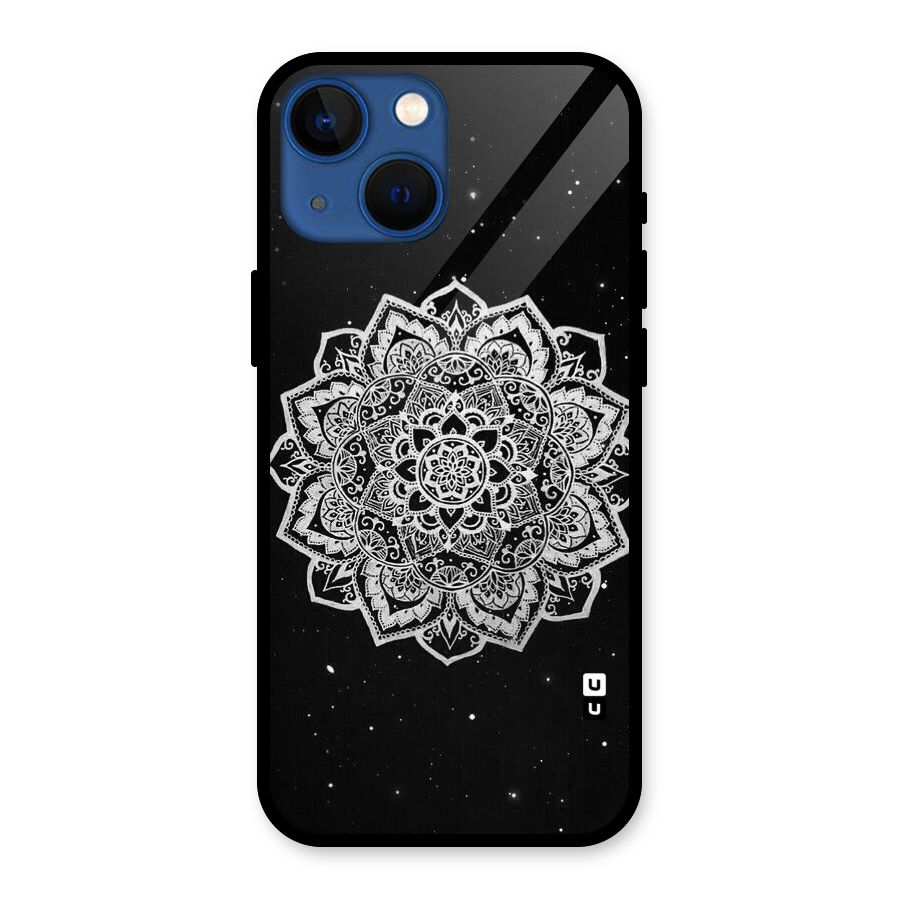 Beautiful Mandala Design Glass Back Case for iPhone 13 Mini