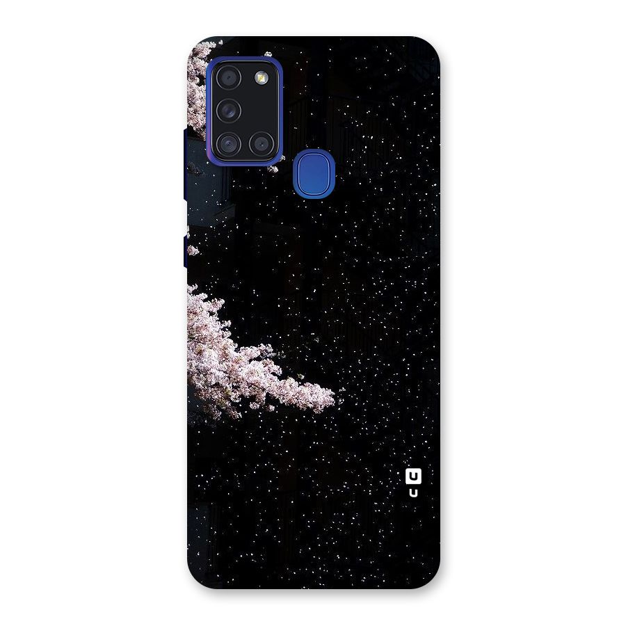 Beautiful Night Sky Flowers Back Case for Galaxy A21s