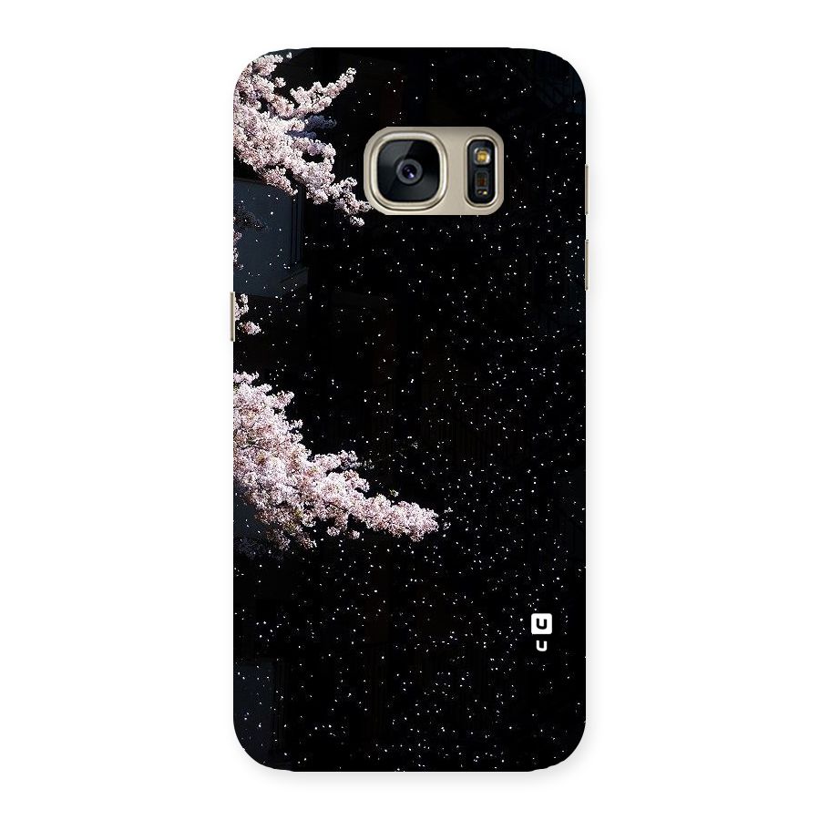 Beautiful Night Sky Flowers Back Case for Galaxy S7