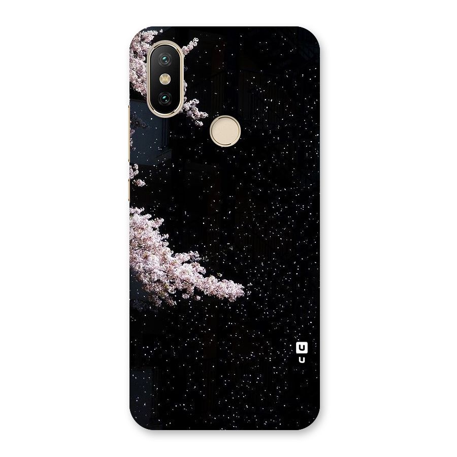 Beautiful Night Sky Flowers Back Case for Mi A2