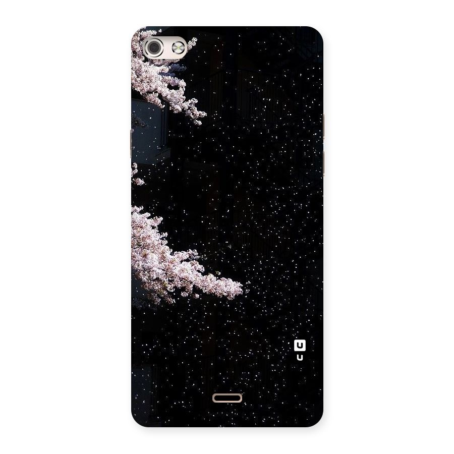 Beautiful Night Sky Flowers Back Case for Micromax Canvas Silver 5