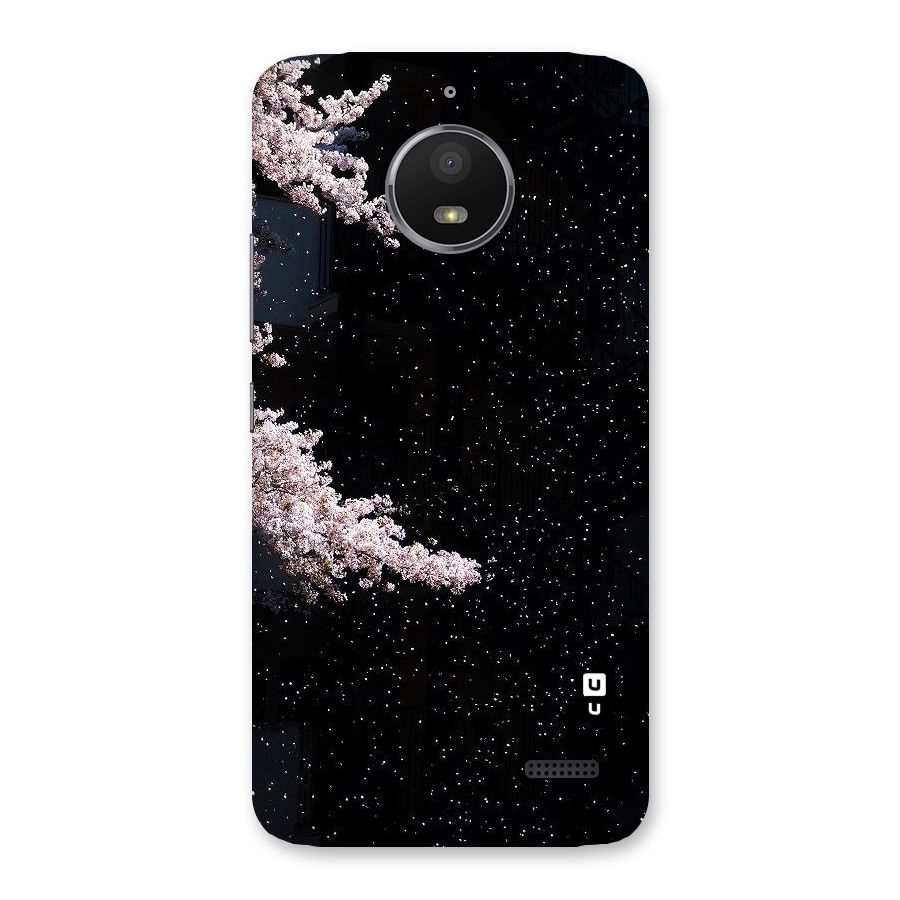 Beautiful Night Sky Flowers Back Case for Moto E4
