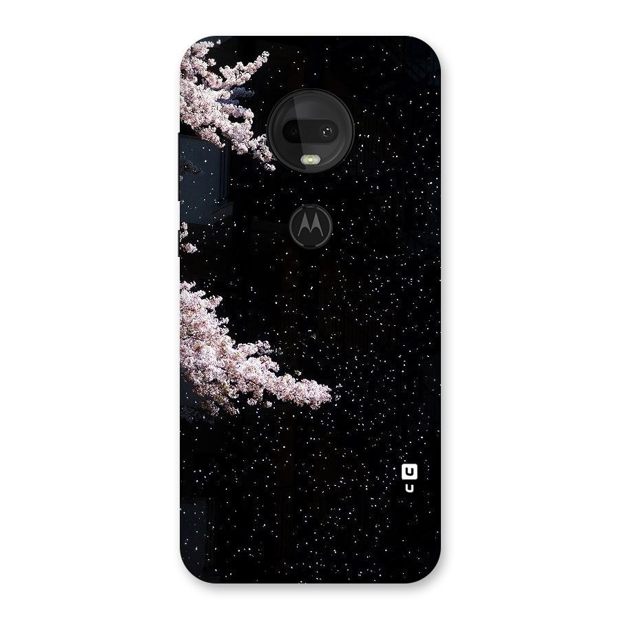 Beautiful Night Sky Flowers Back Case for Moto G7