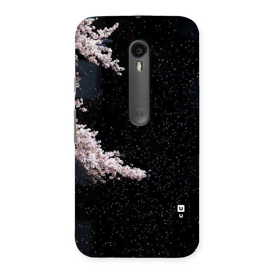 Beautiful Night Sky Flowers Back Case for Moto G Turbo
