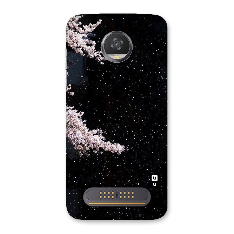 Beautiful Night Sky Flowers Back Case for Moto Z2 Play