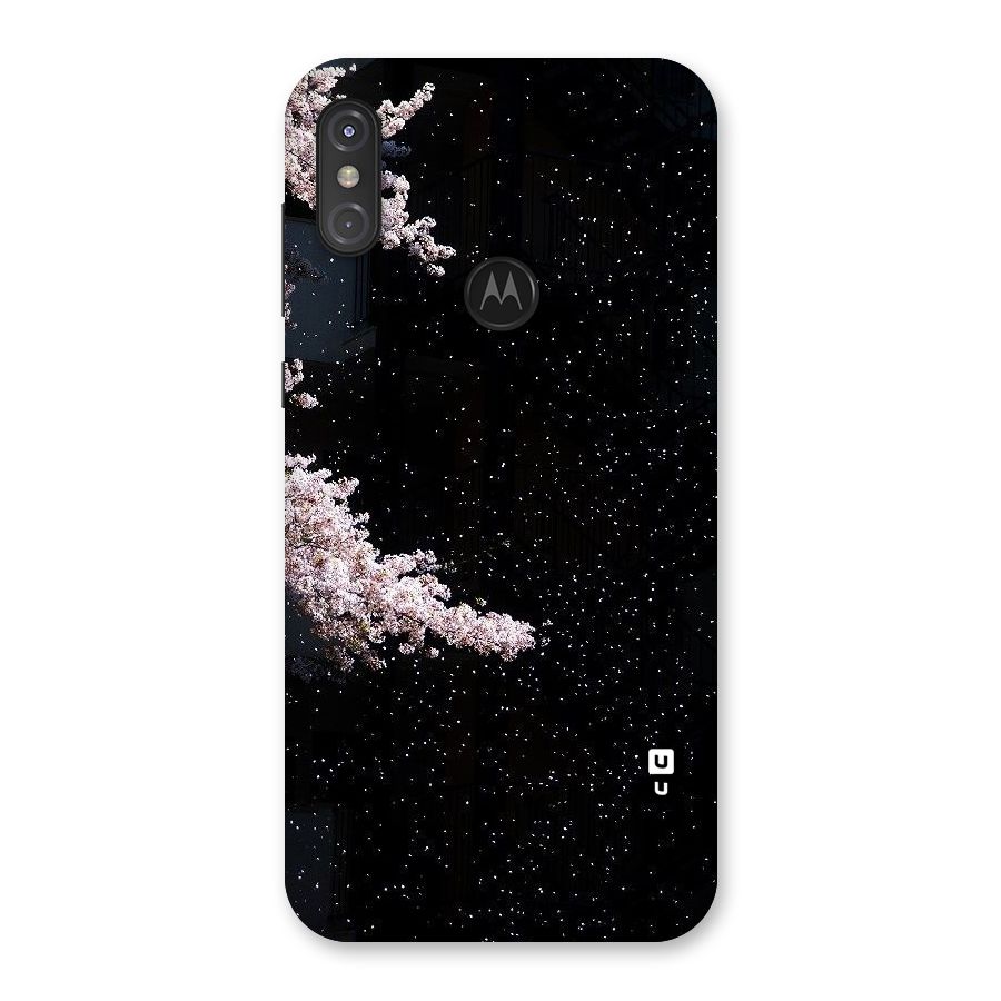 Beautiful Night Sky Flowers Back Case for Motorola One Power