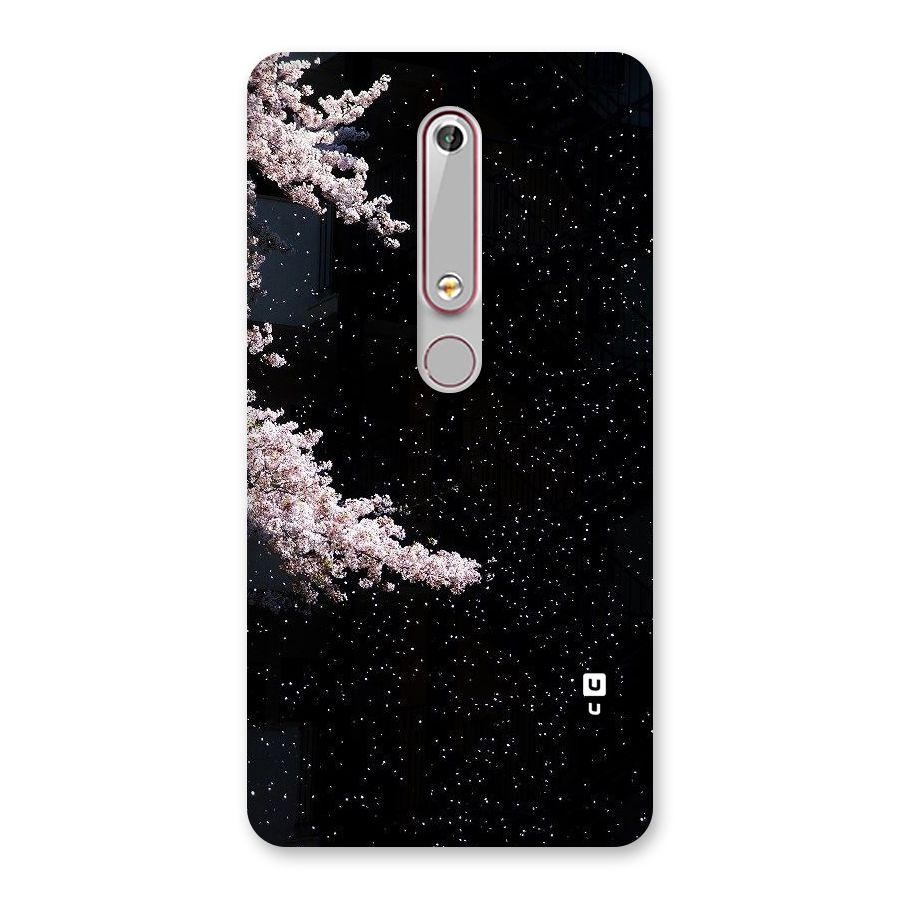 Beautiful Night Sky Flowers Back Case for Nokia 6.1