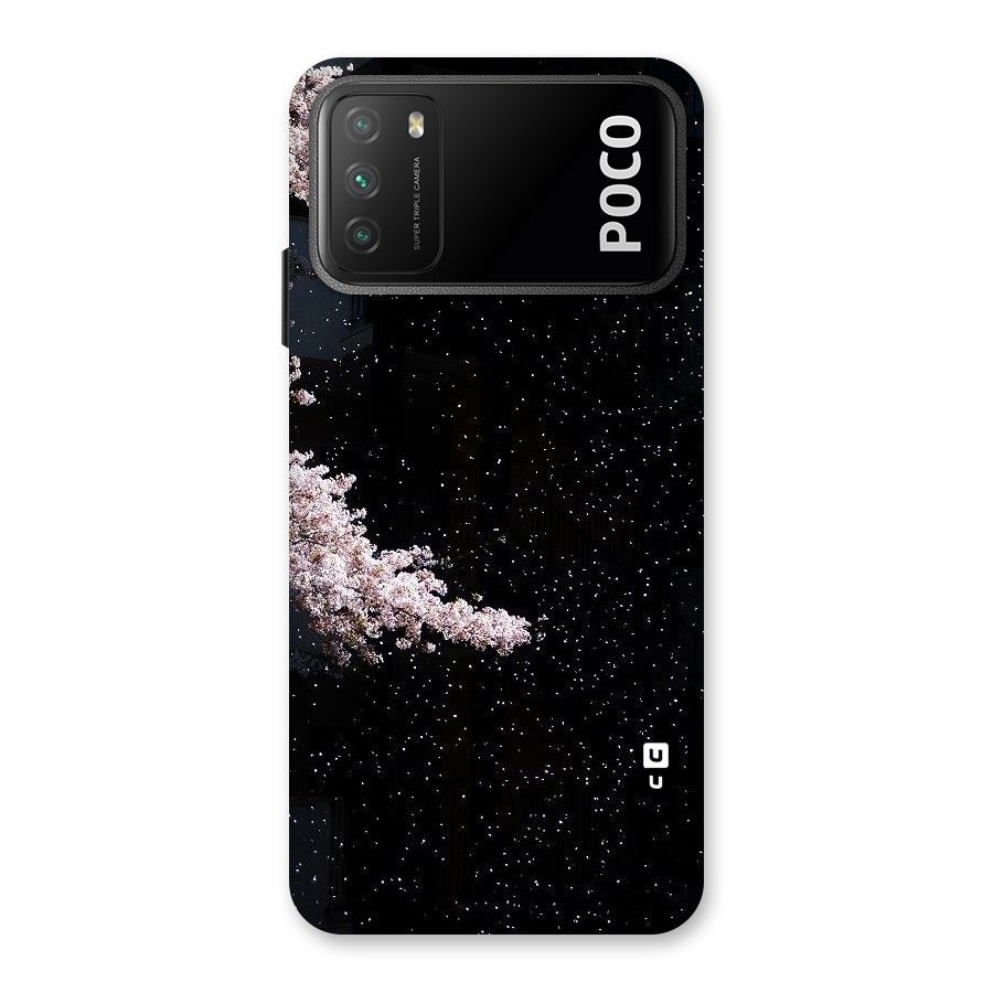 Beautiful Night Sky Flowers Back Case for Poco M3