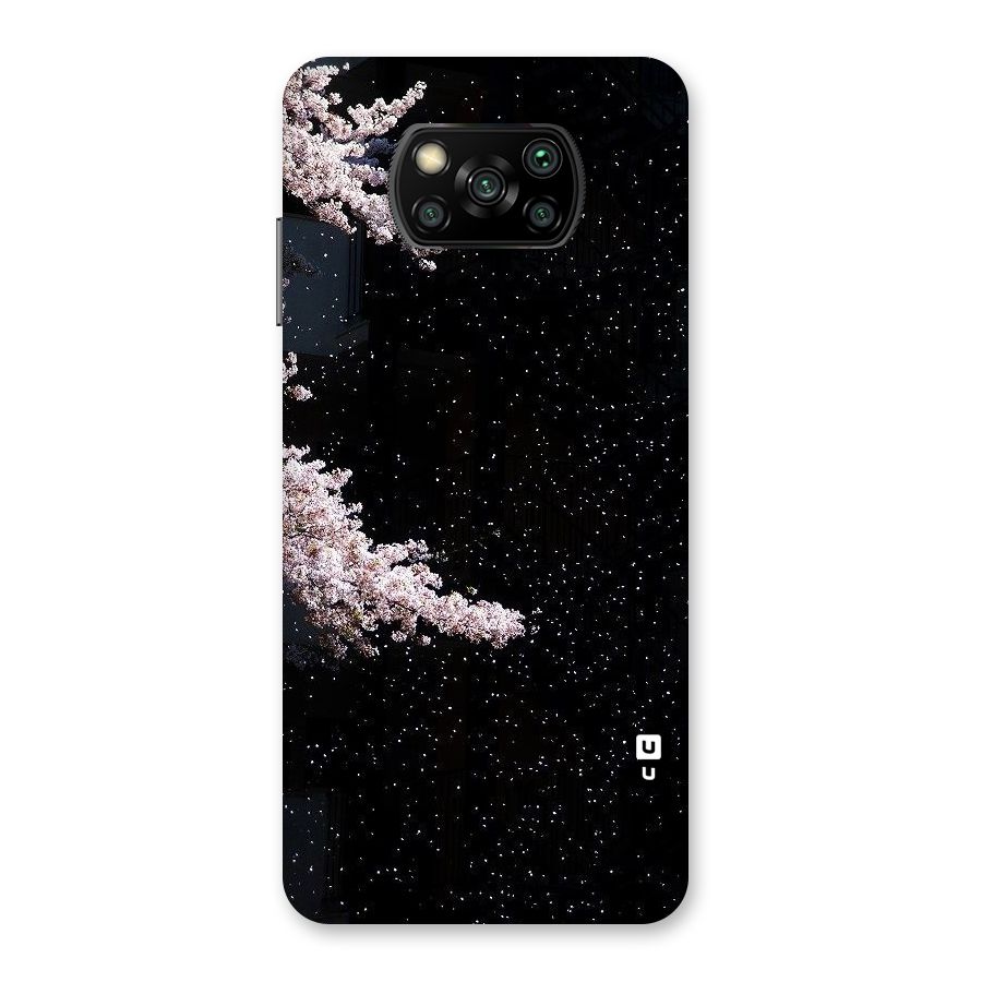 Beautiful Night Sky Flowers Back Case for Poco X3