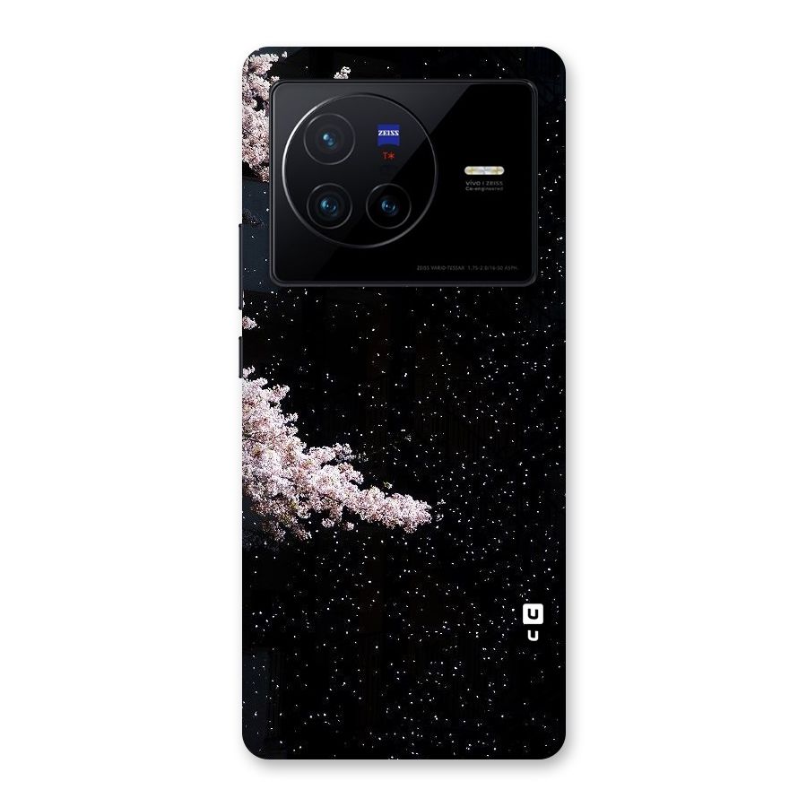Beautiful Night Sky Flowers Back Case for Vivo X80