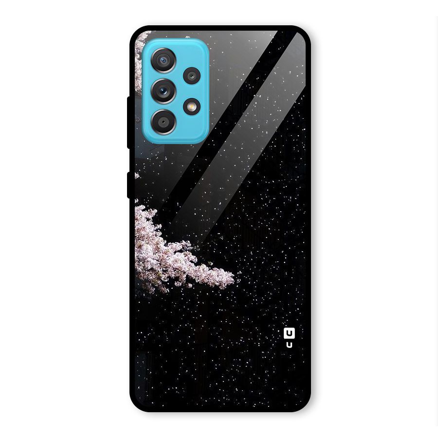 Beautiful Night Sky Flowers Glass Back Case for Galaxy A52s 5G