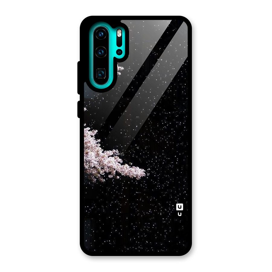 Beautiful Night Sky Flowers Glass Back Case for Huawei P30 Pro