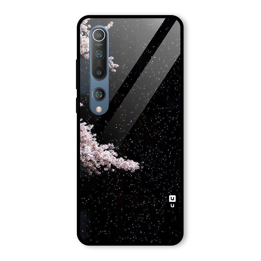 Beautiful Night Sky Flowers Glass Back Case for Mi 10