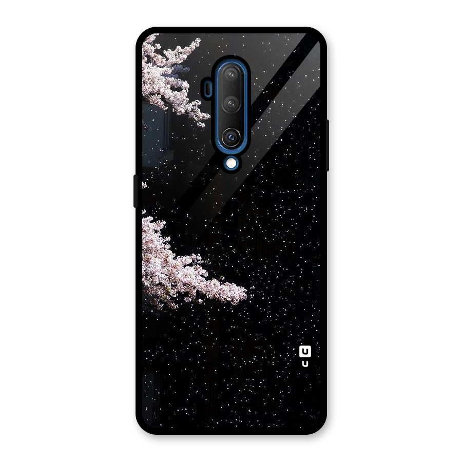 Beautiful Night Sky Flowers Glass Back Case for OnePlus 7T Pro
