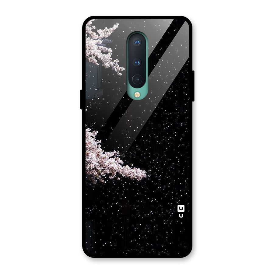 Beautiful Night Sky Flowers Glass Back Case for OnePlus 8