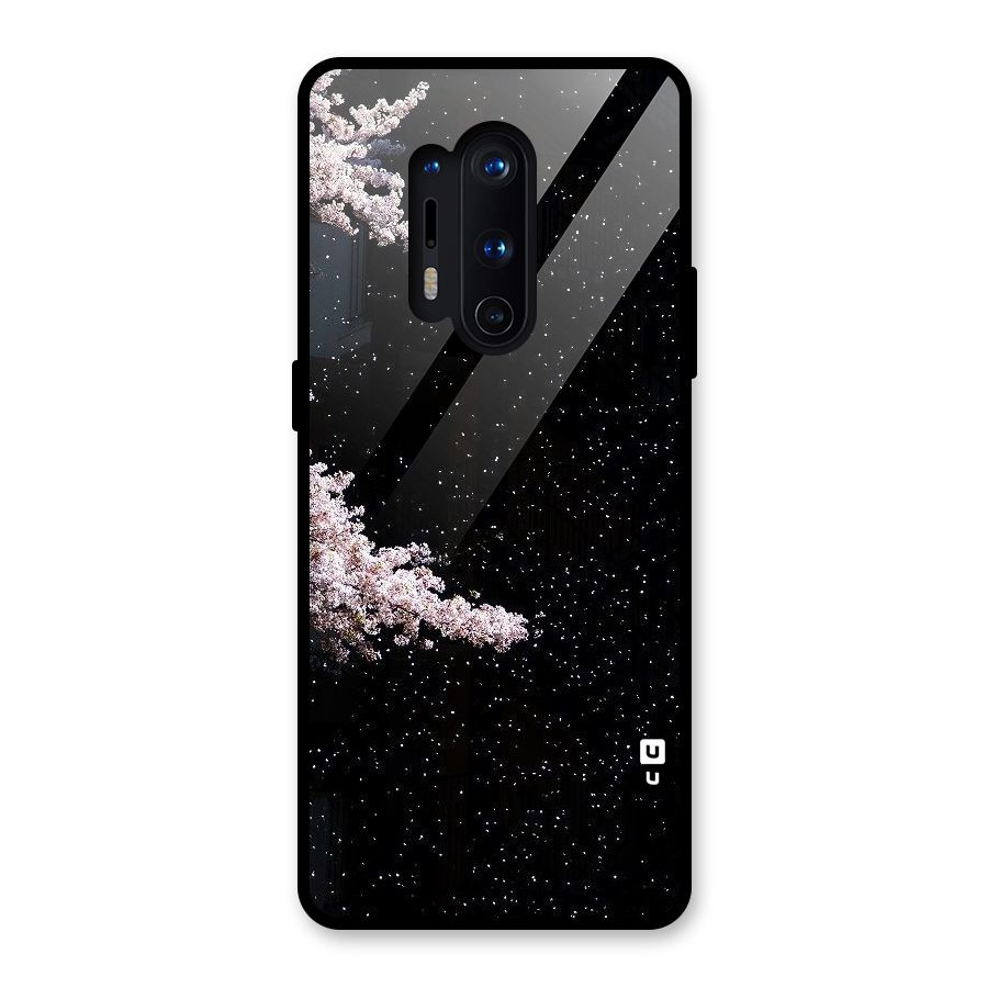 Beautiful Night Sky Flowers Glass Back Case for OnePlus 8 Pro