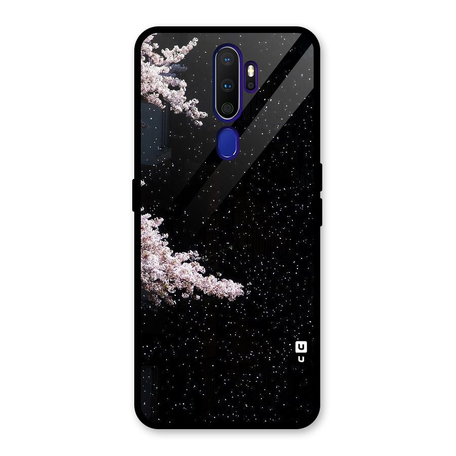 Beautiful Night Sky Flowers Glass Back Case for Oppo A9 (2020)