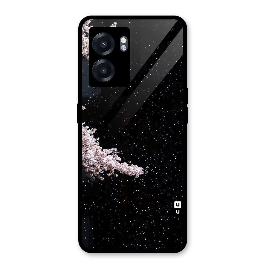 Beautiful Night Sky Flowers Glass Back Case for Oppo K10 (5G)