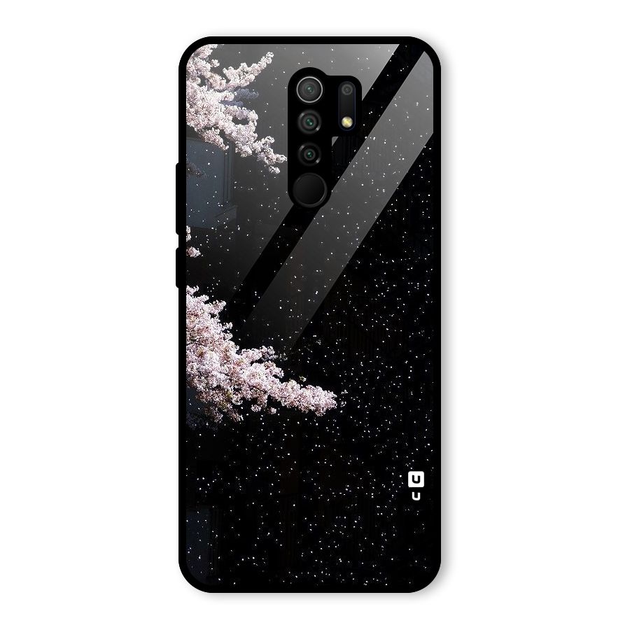 Beautiful Night Sky Flowers Glass Back Case for Poco M2