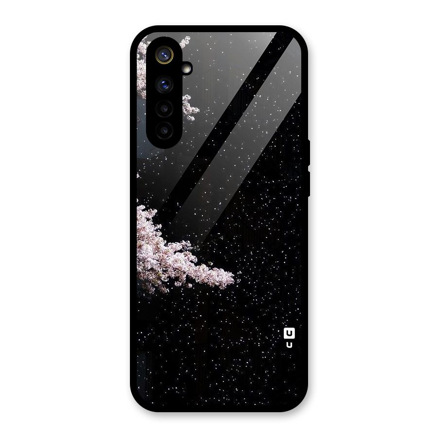 Beautiful Night Sky Flowers Glass Back Case for Realme 6i