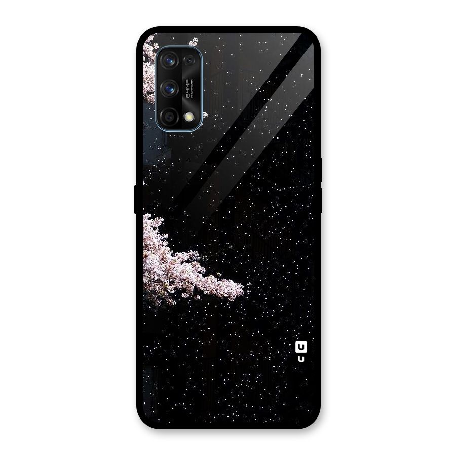 Beautiful Night Sky Flowers Glass Back Case for Realme 7 Pro