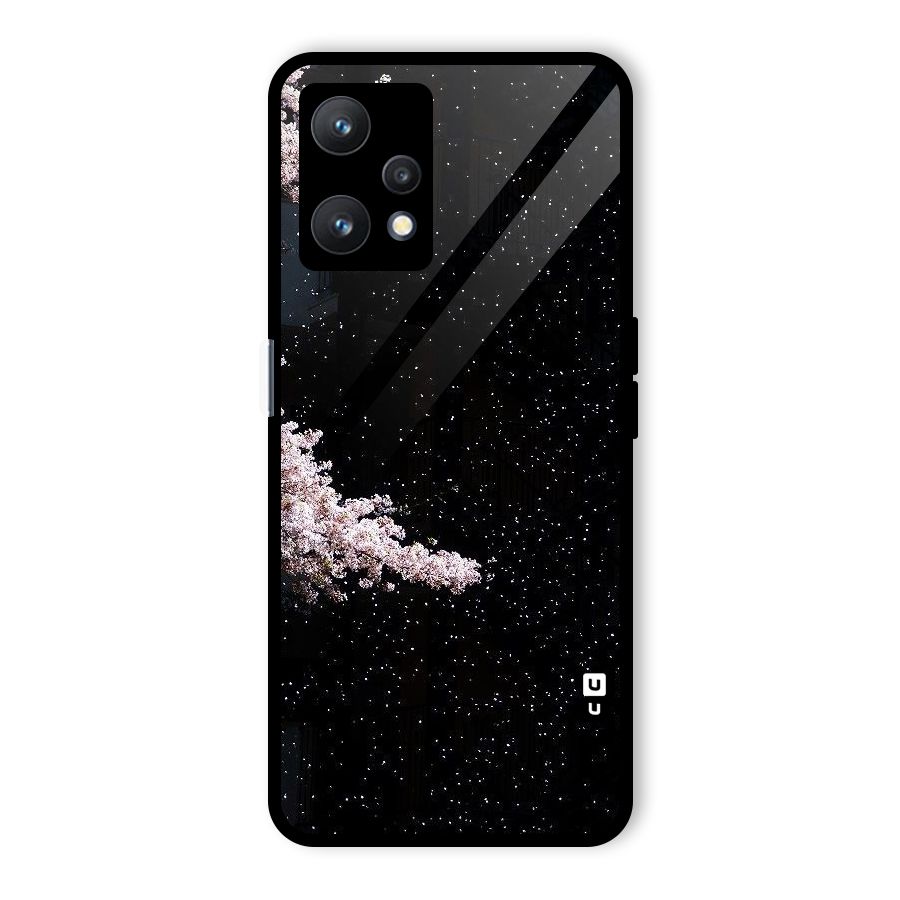 Beautiful Night Sky Flowers Glass Back Case for Realme 9 Pro 5G