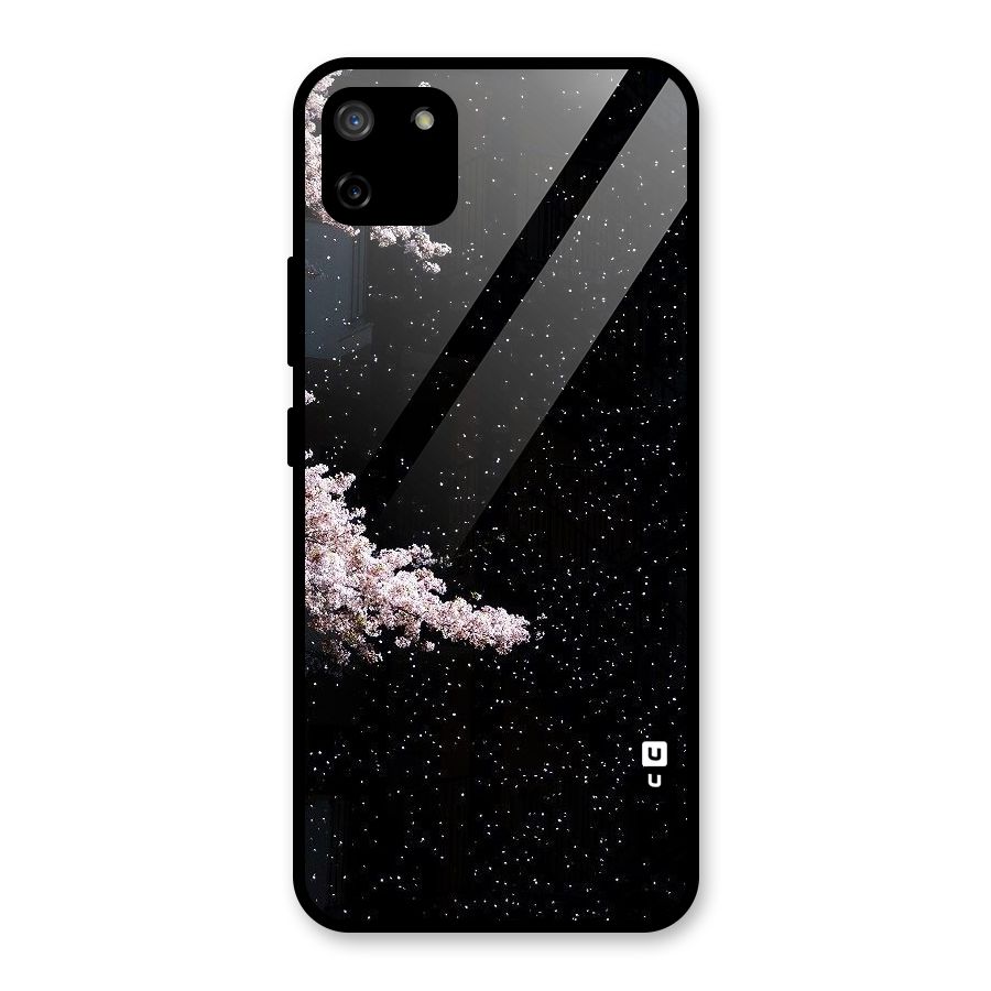 Beautiful Night Sky Flowers Glass Back Case for Realme C11