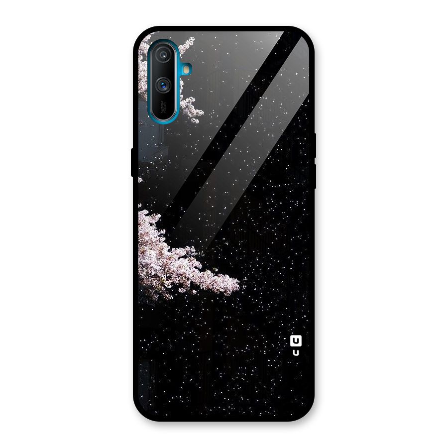 Beautiful Night Sky Flowers Glass Back Case for Realme C3
