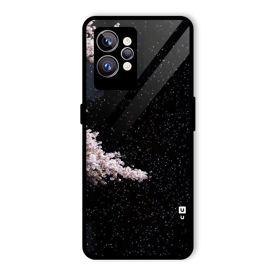 Beautiful Night Sky Flowers Glass Back Case for Realme GT2 Pro