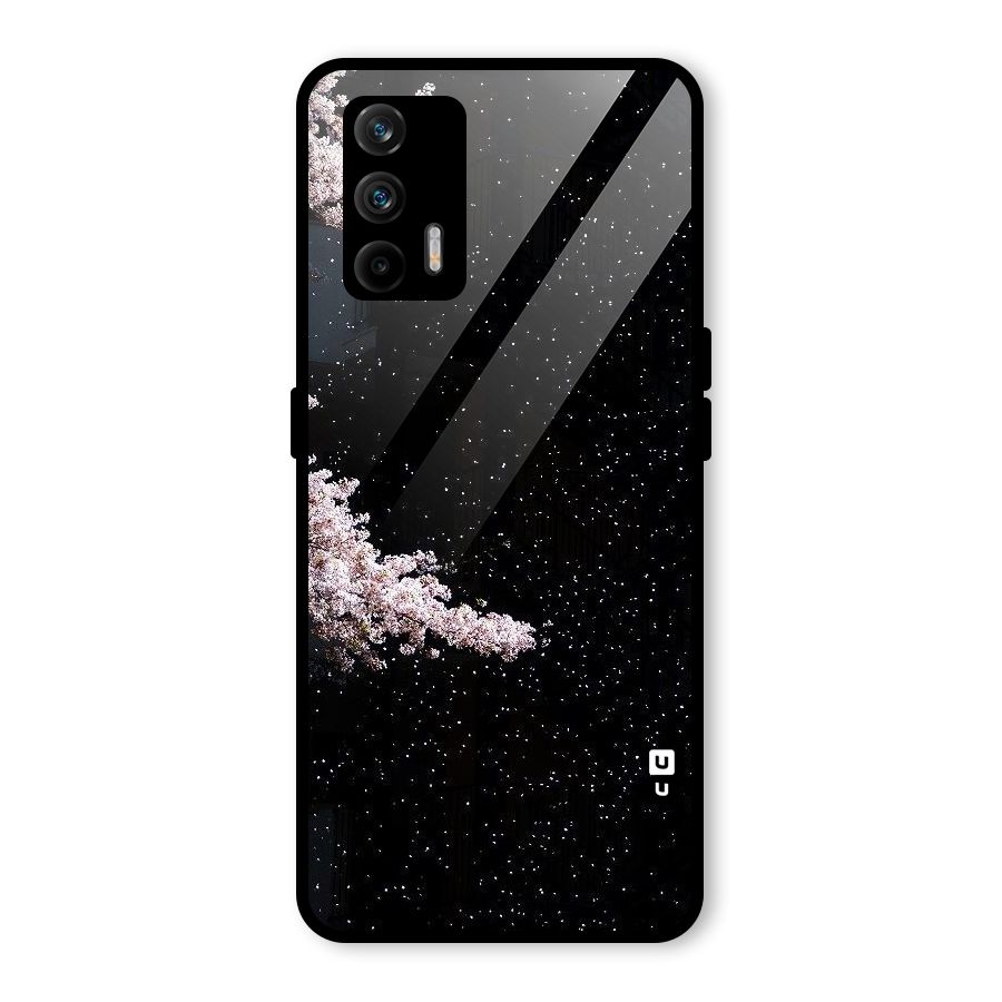 Beautiful Night Sky Flowers Glass Back Case for Realme GT 5G