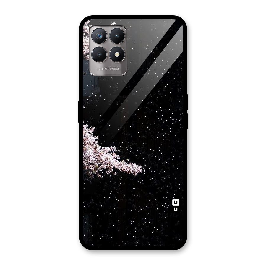Beautiful Night Sky Flowers Glass Back Case for Realme Narzo 50