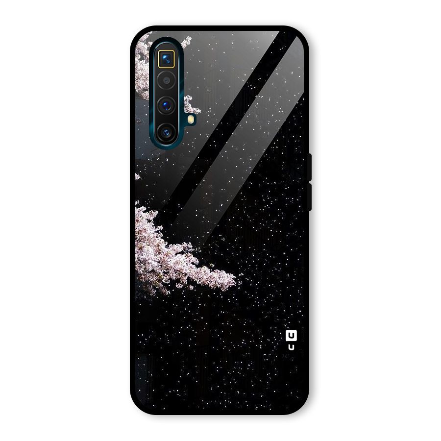 Beautiful Night Sky Flowers Glass Back Case for Realme X3 SuperZoom