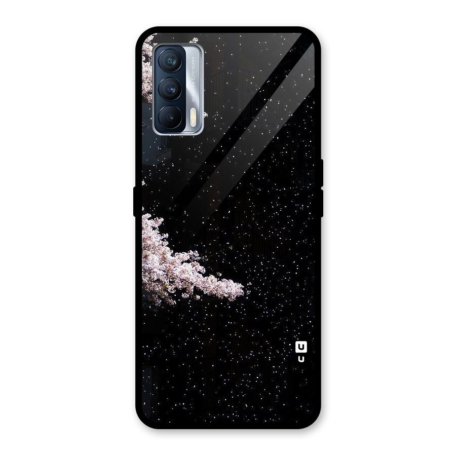 Beautiful Night Sky Flowers Glass Back Case for Realme X7