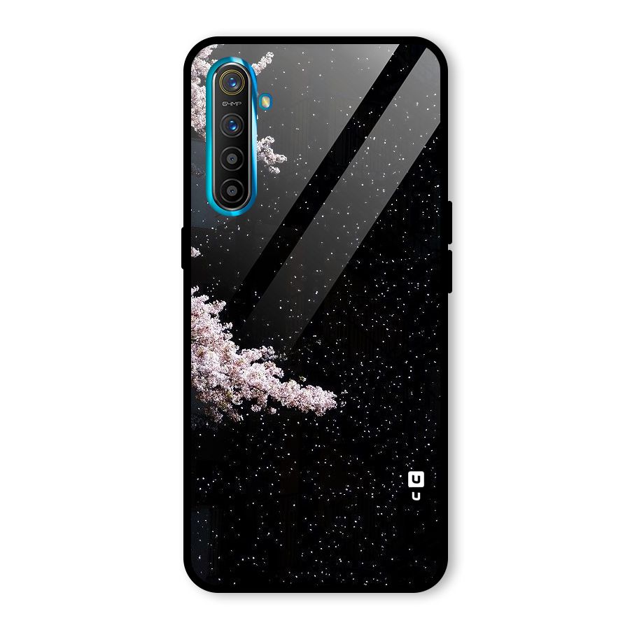 Beautiful Night Sky Flowers Glass Back Case for Realme XT