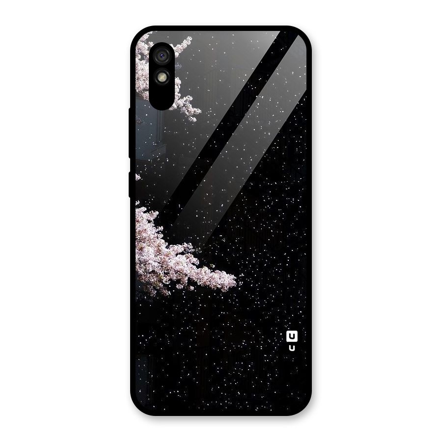 Beautiful Night Sky Flowers Glass Back Case for Redmi 9i