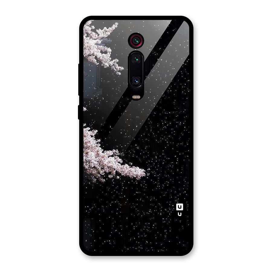 Beautiful Night Sky Flowers Glass Back Case for Redmi K20