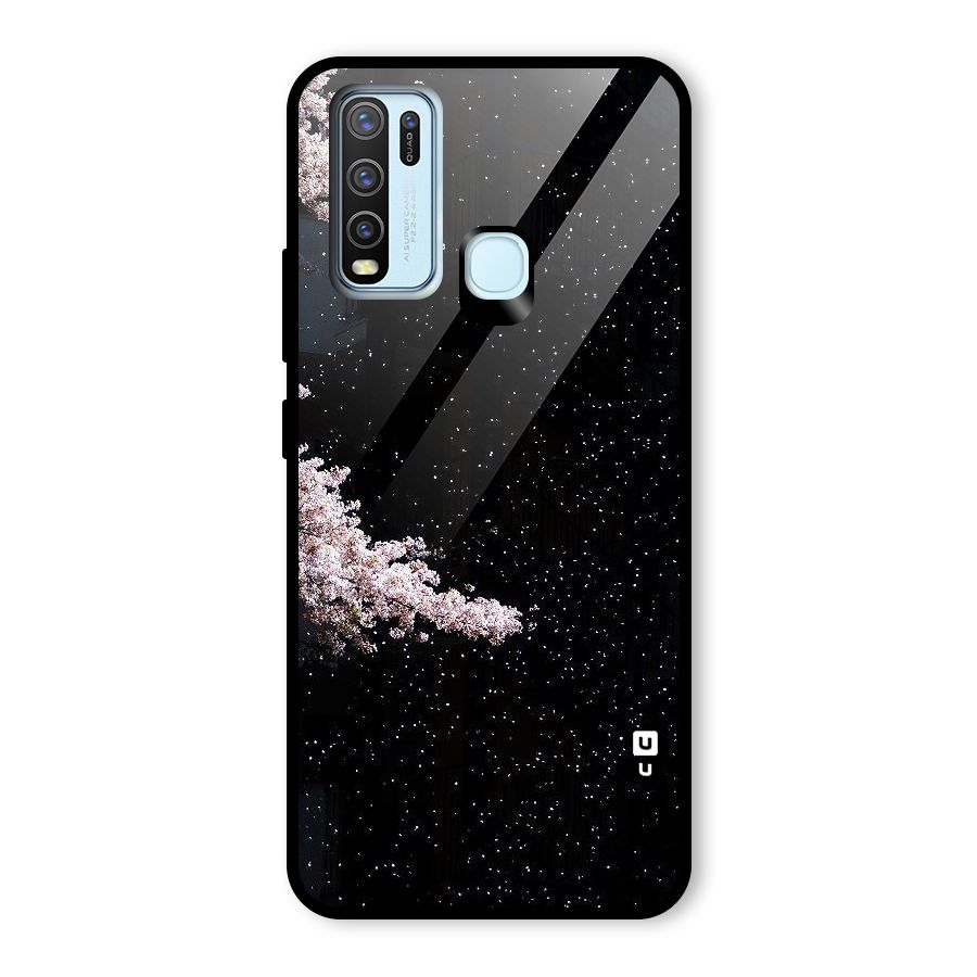 Beautiful Night Sky Flowers Glass Back Case for Vivo Y50