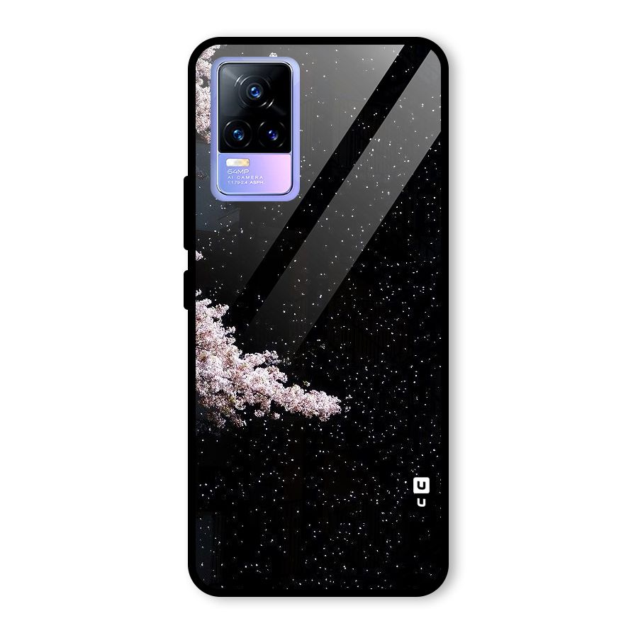 Beautiful Night Sky Flowers Glass Back Case for Vivo Y73